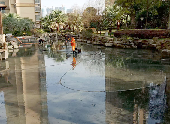 莘县景观池淤泥清理